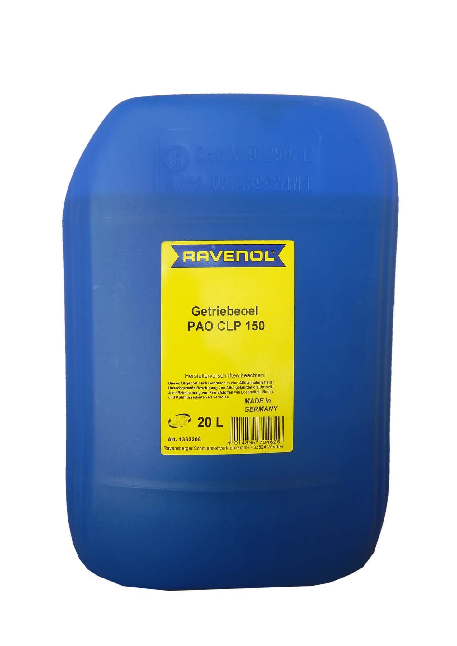 Купить запчасть RAVENOL - 4014835704626 Трансмиссионное масло  Getriebeoel PAO CLP150 (20л)